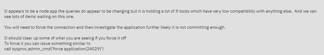 DB2 Ticket Response